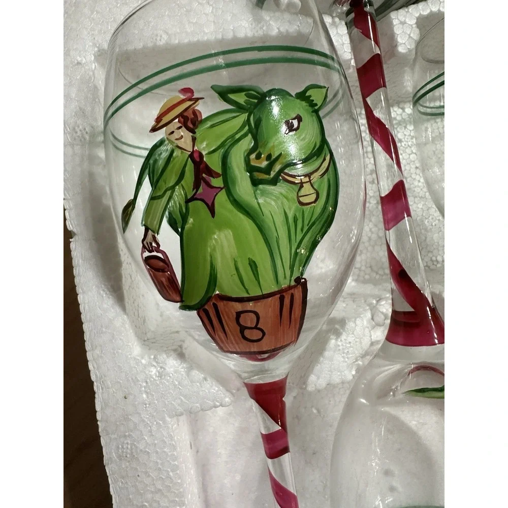 Festive Collection Twelve Days of Christmas Wine Glass Set 11 of 12 Vintage